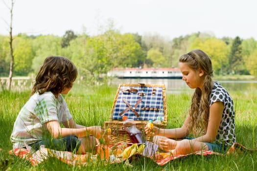 Enjoying our picnic