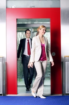 In the elevator
