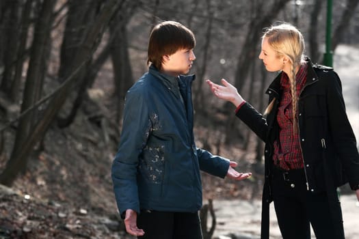 Young couple arguing