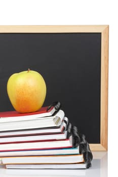 Some notebooks and apple