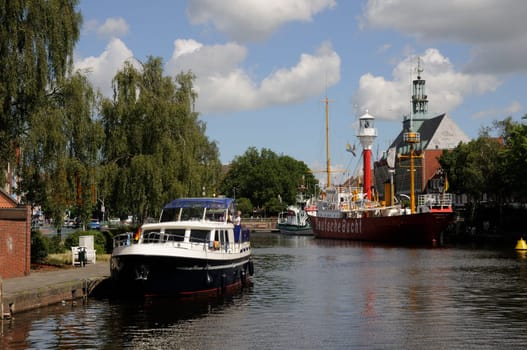 Old harbour in Emden