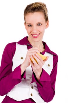 Smiling commercial worker