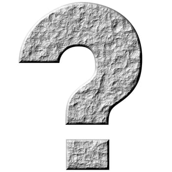 3D Stone Question Mark