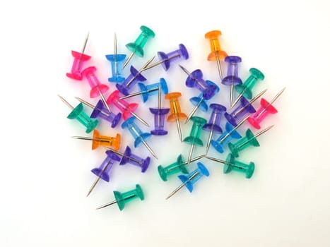 Multicoloured thumbtacks