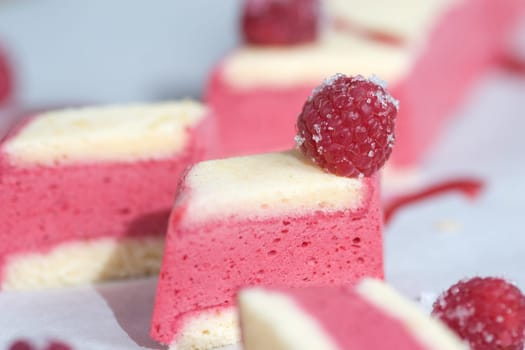 Raspberry biscuit