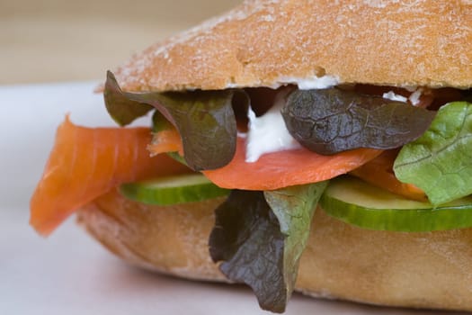 Salmon rye roll