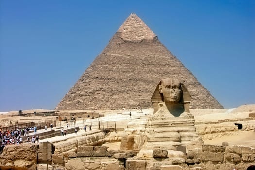 Egypt - Khafras Pyramid and Sphinx of Giza