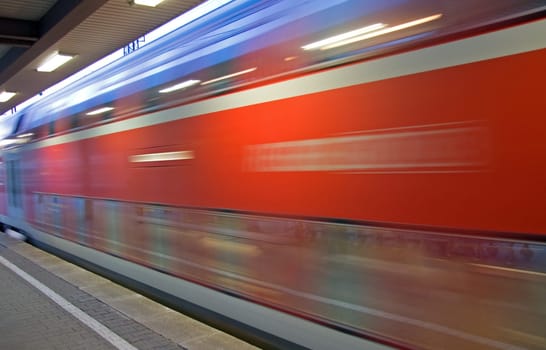fast red train