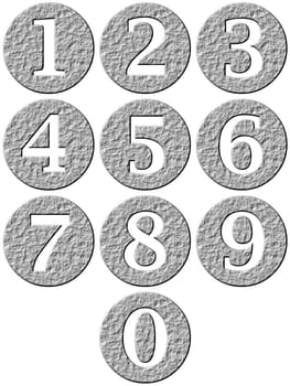 3D Stone Framed Numbers