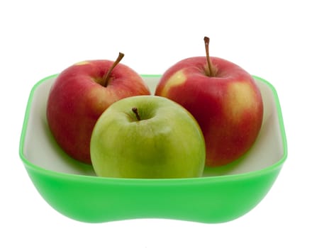 Apple on plate