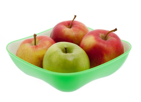 Apple on plate