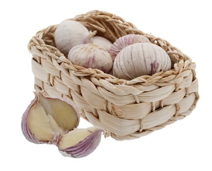 Garlic in small basket