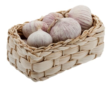 Garlic in small basket