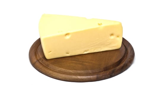Cheese on wooden board