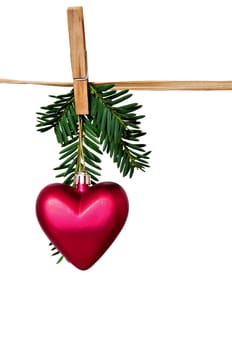Christmas Heart Clip
