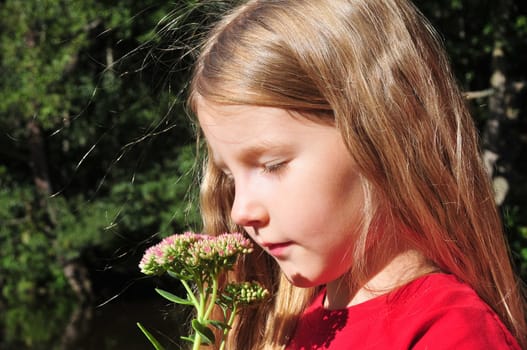 Girl with flower