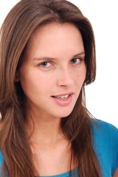 Portrait of an attentive woman