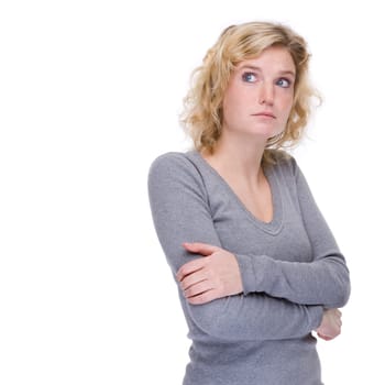 Pensive young woman