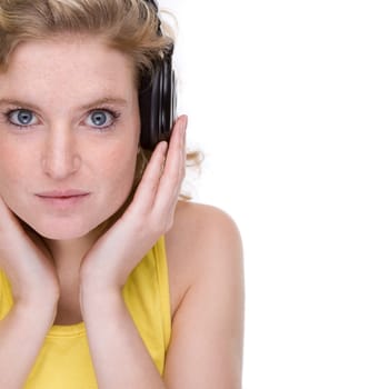 Young woman with headphones