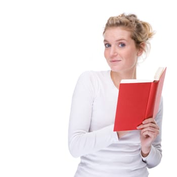 Young woman with a book