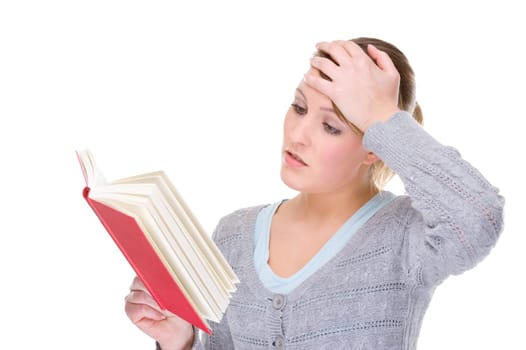 Young woman with a book