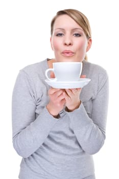 Young woman with a cup