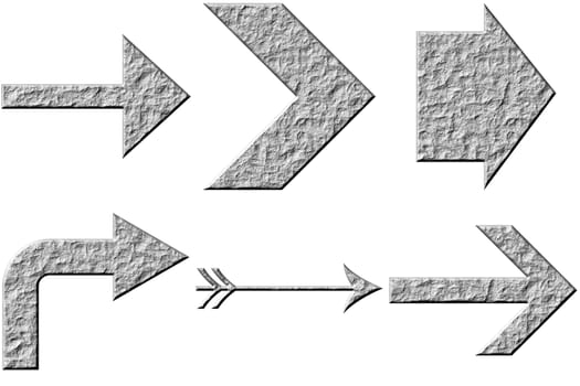 3D Stone Arrows