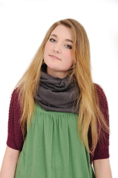 portrait of a long-haired girl