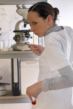chemist steals flask