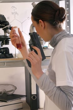 crime scene in laboratory