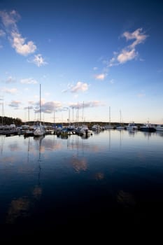 Sailboats in the Evening
