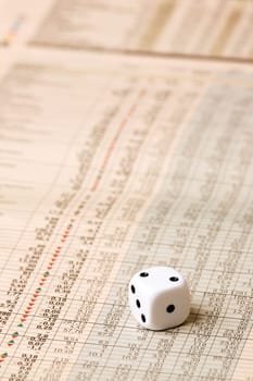 Dice and Stock Market Concept