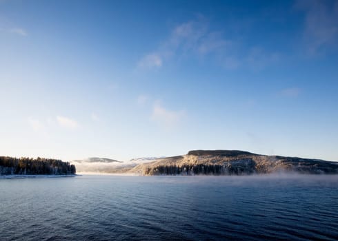 Winter Fjord Landscape