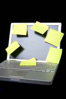 Sticky Note on Laptop