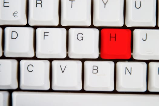 Computer Keyboard Letter H