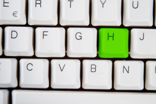 Computer Keyboard Letter H