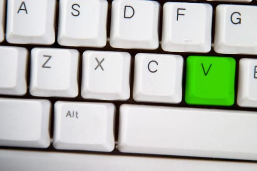 Computer Keyboard Letter V
