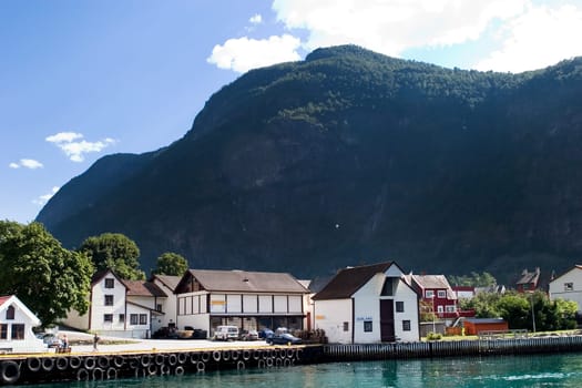 Mountain Village in a Fjord
