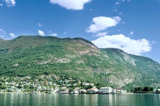 Mountain Village in a Fjord