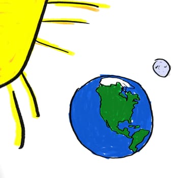 Earth Moon Sun