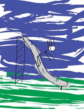 Child on Slide