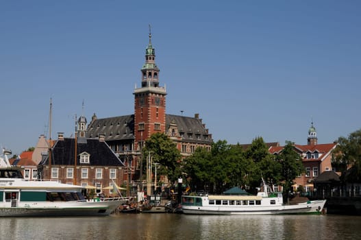 Harbour,town hall and scales in Leer