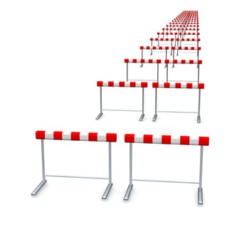 Hurdles in row