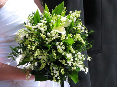 Bridal bouquet with lily of the valley