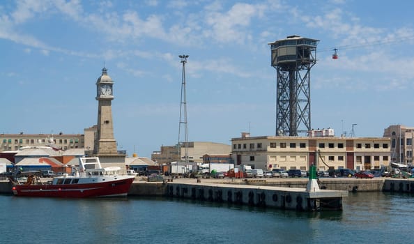 At the Port Vell of Barcelona