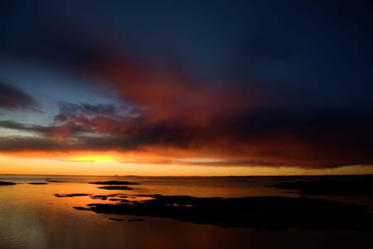 Dramatic Sunset on Ocean