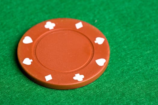 Orange Poker Chip