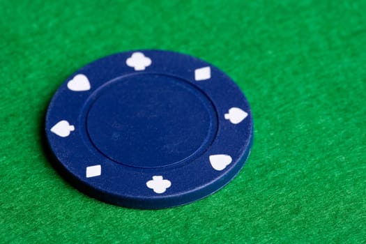 Blue Poker Chip