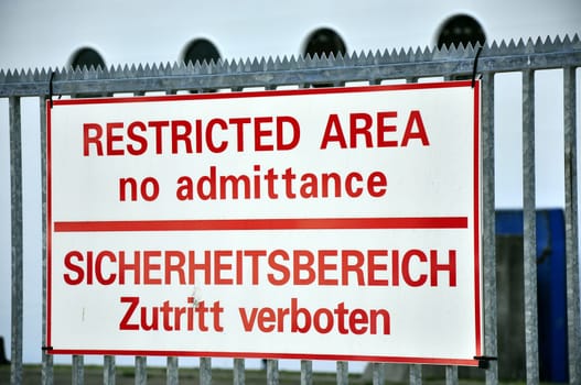 restricted area