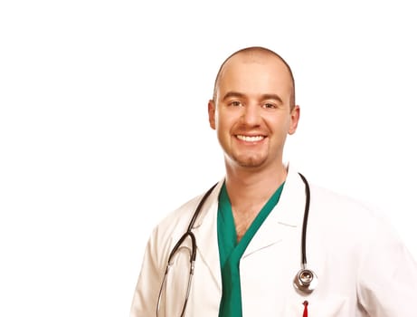 doctor portrait on white background